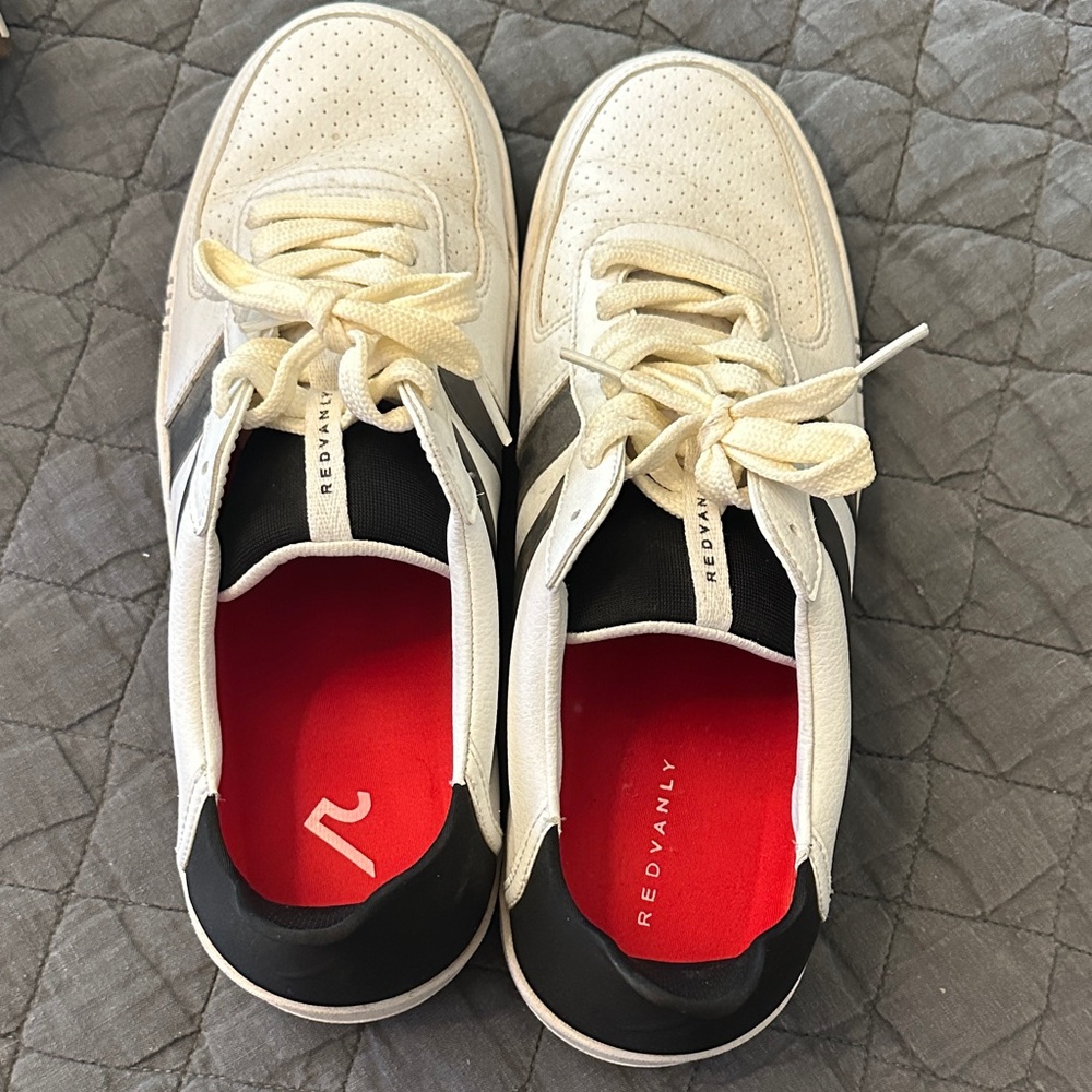 Redvanly Cream and Black Men's Sneakers